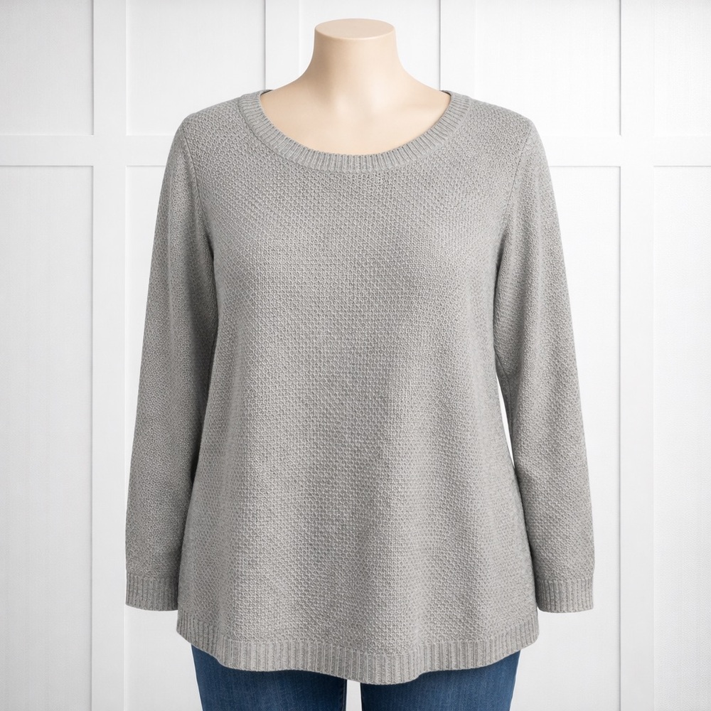 Pink Clover Taupe Beige Knit Sweater Relaxed Long Fit Cozy Fall Pullover XL